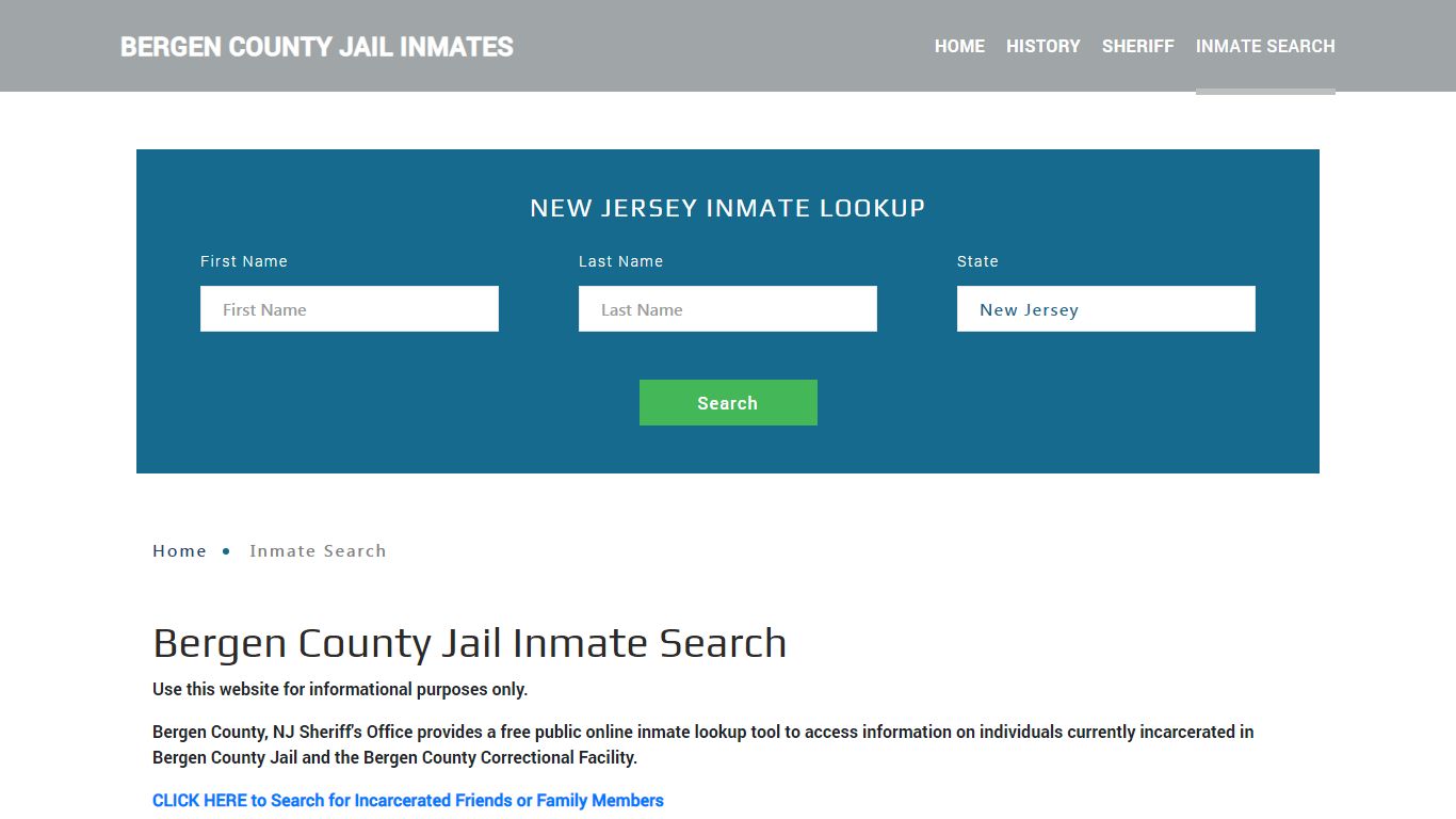 Bergen County, NJ Detainee Lookup